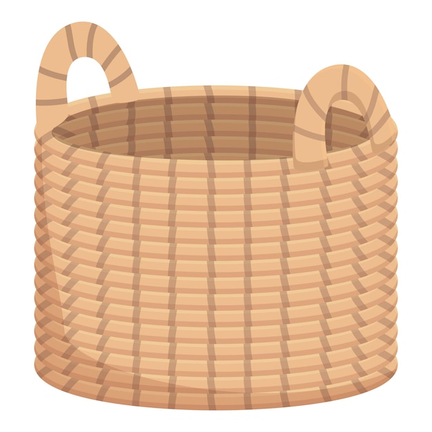 Vector knot basket icon cartoon vector natural braid decoration cable