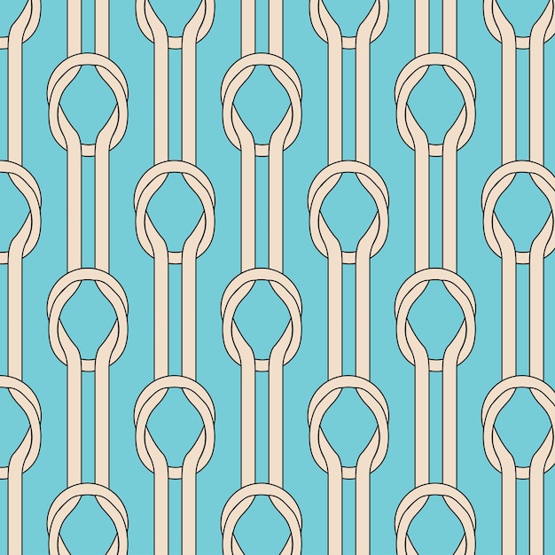 Vector knots pattern on a blue background decor textile