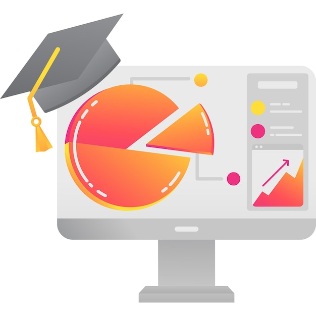 Knowledge icon data analysis flat vector isolated