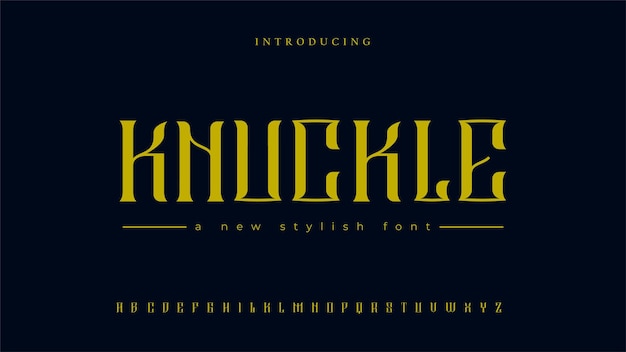 Vector knuckle a new stylish font