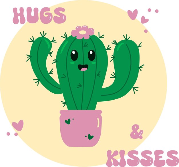 Knuffels en kussen Leuke cactus met harten