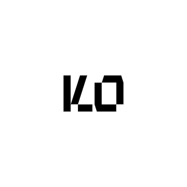 KO monogram logo design letter text name symbol monochrome logotype alphabet character simple logo