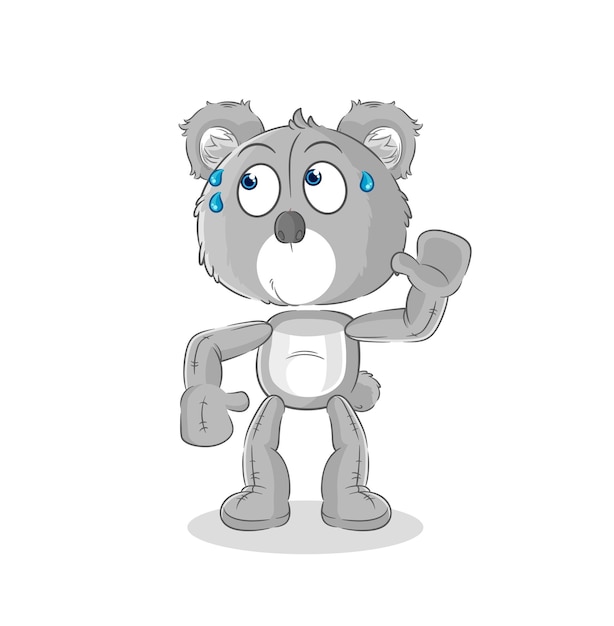 Koala afluisteren vector stripfiguur