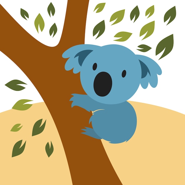 Vector koala background illustration