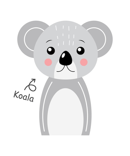 Vector koala bear cartoon character vector