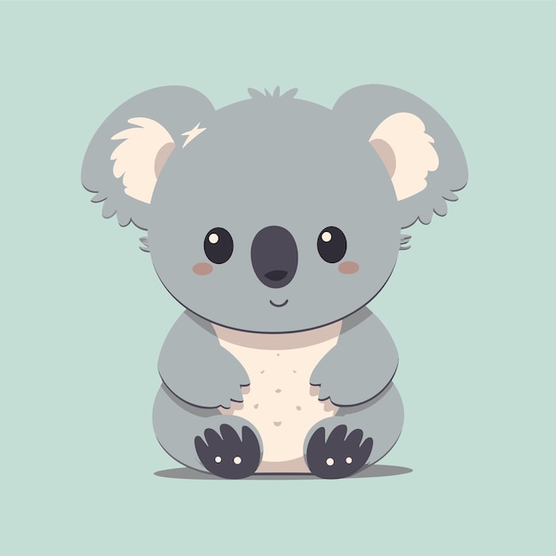 Vettore illustrazione del fumetto del koala mascotte dell'animale del bambino