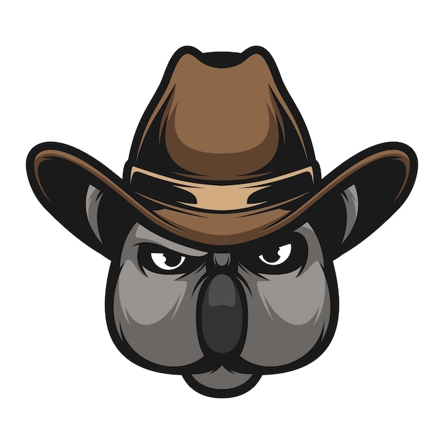 Vector koala cowboy design