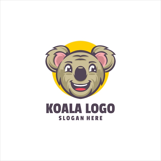 koala cute logo vector