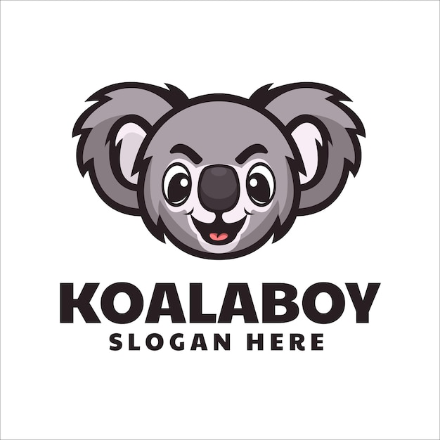 Vector koala head mascot logo