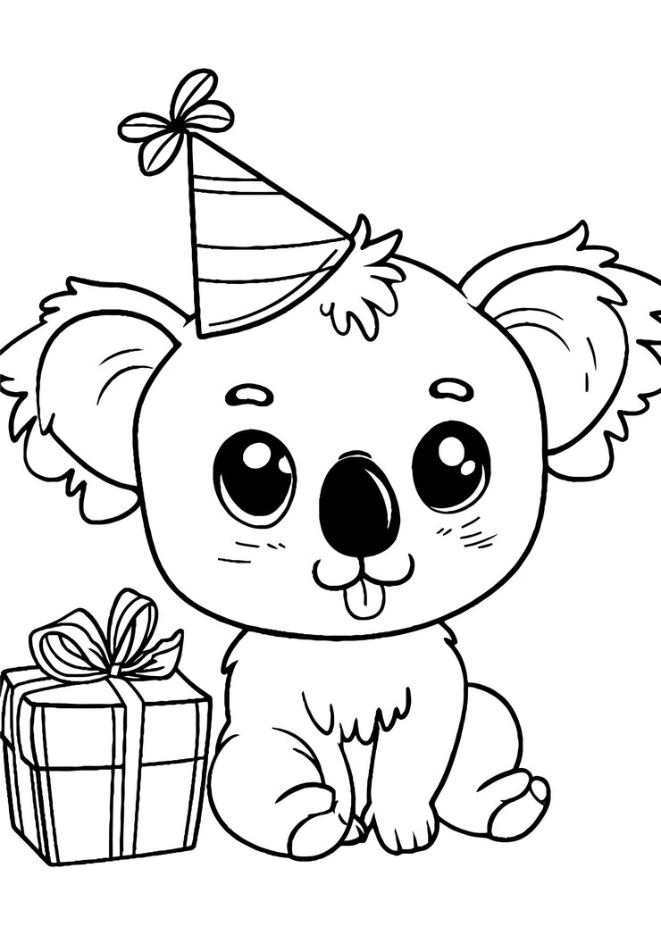 Vector koala kleurpagina koala lijnkunst koala kleurpapier