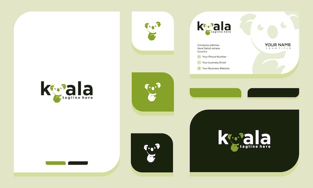 Tipografia del design del logo koala