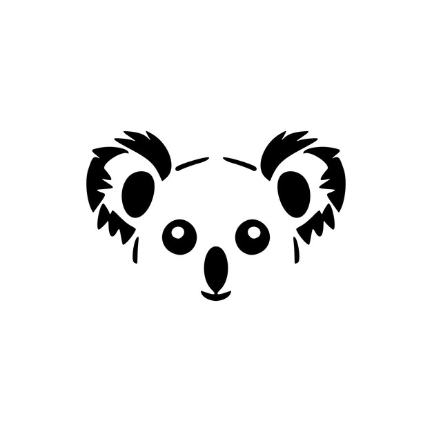 Koala logo featuring black and white vector design