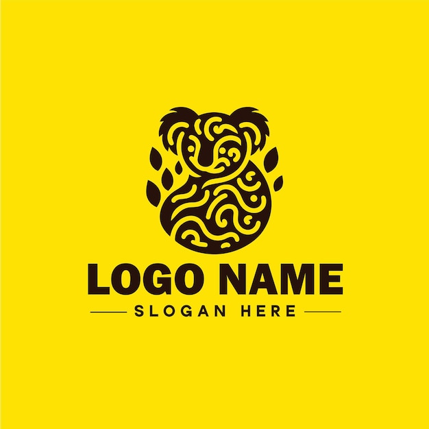 Koala logo icon koala animal modern minimalist business logo editable vector