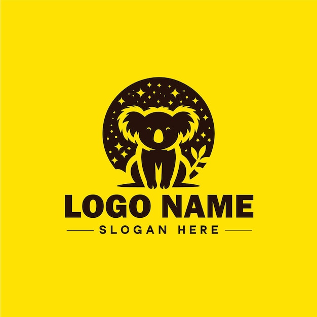 Koala logo icon koala animal modern minimalist business logo editable vector