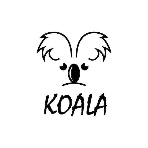 Vector koala logo ontwerp vector dieren wild teken en symbool karakter