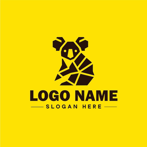 koala logo pictogram koala dier moderne minimalistische bedrijfslogo bewerkbare vector