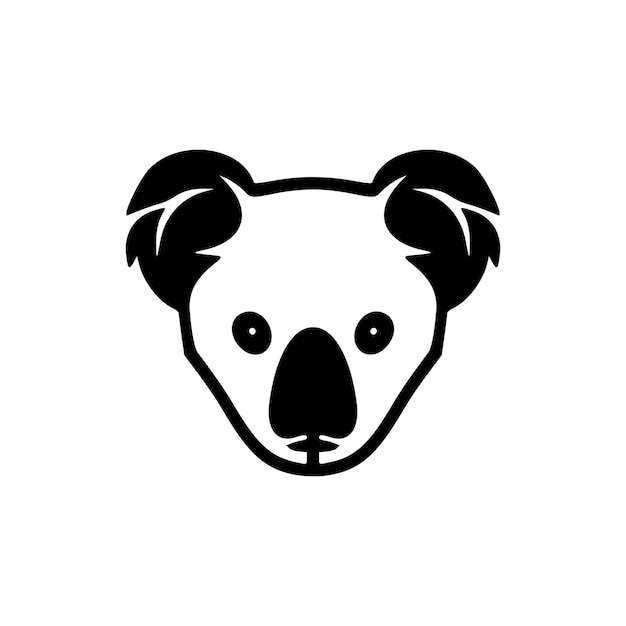 Koala logo with a black and white vector design