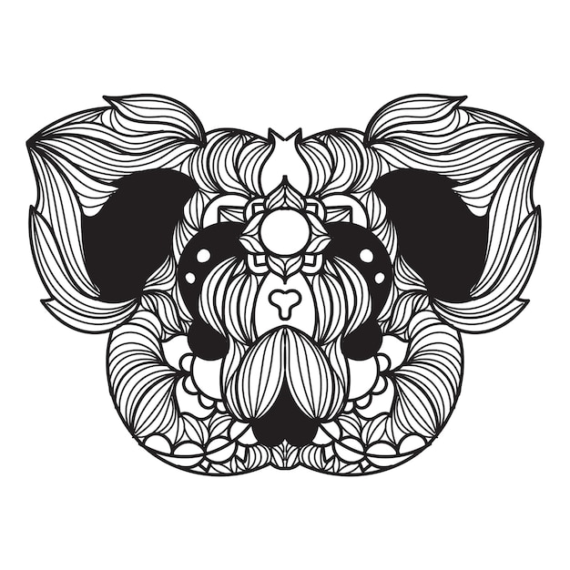 Vector koala mandala vector illustration