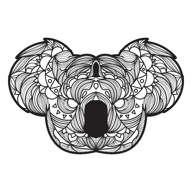 Vector koala mandala vector illustration