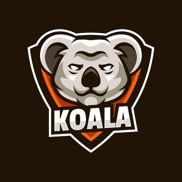 Вектор дизайна логотипа талисмана коалы