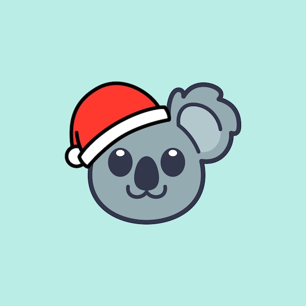 Koala met een kerstmanhoed