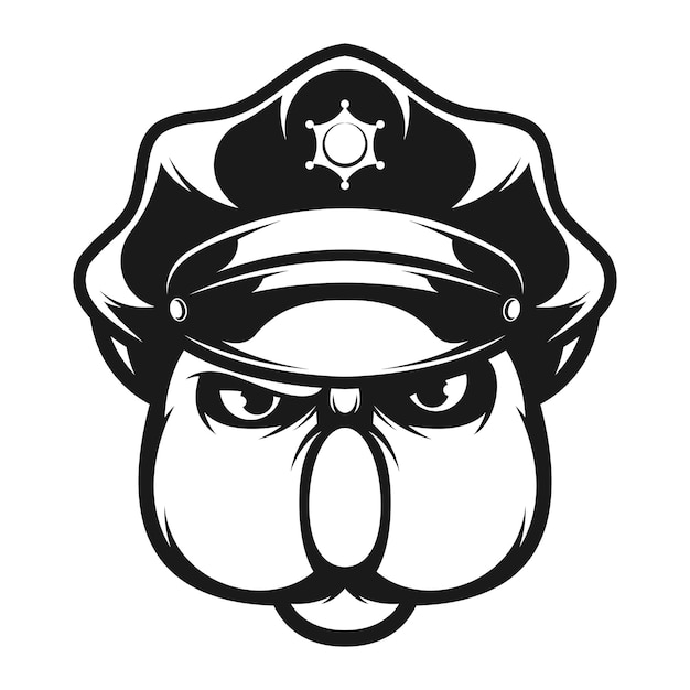 Vettore koala police sketch version (versione della polizia del koala)