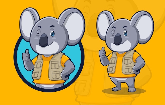 Vector koala safari-vest dragen