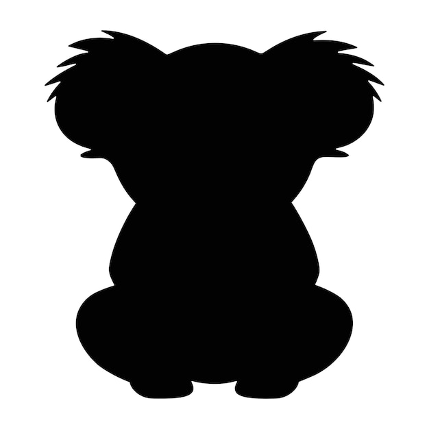 Koala silhouette cute koala hand drawn design koala vector illustration