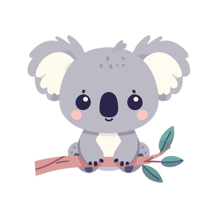 Vector koala on the tree ai generated image