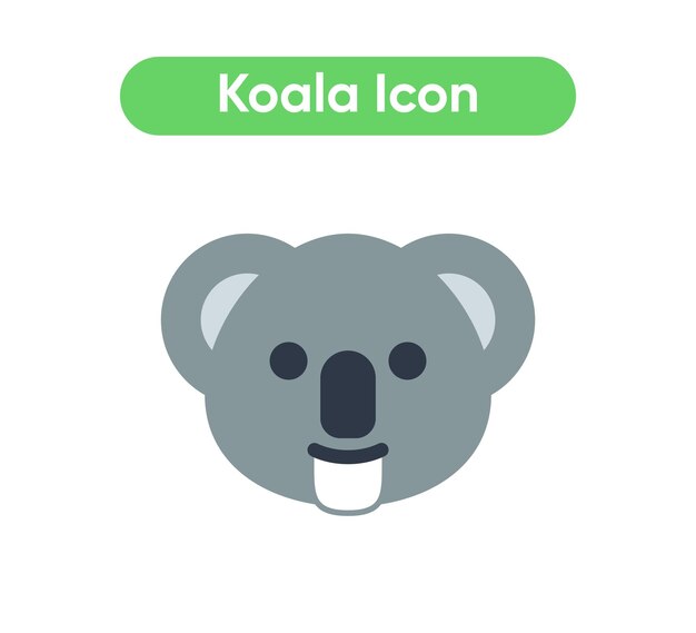 Koala vector geïsoleerd pictogram Koala emoji illustratie