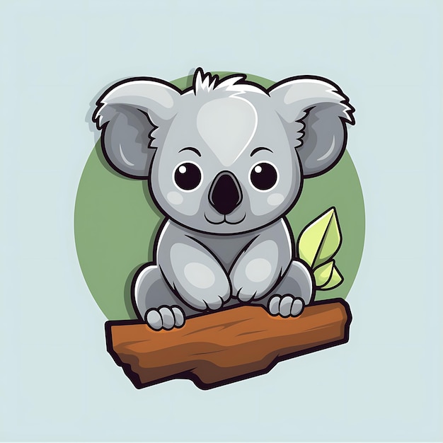 Vettore emblema artistico del logo koala vector