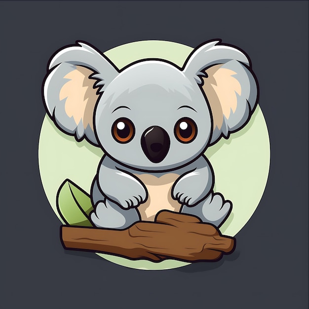 Vettore emblema artistico del logo koala vector