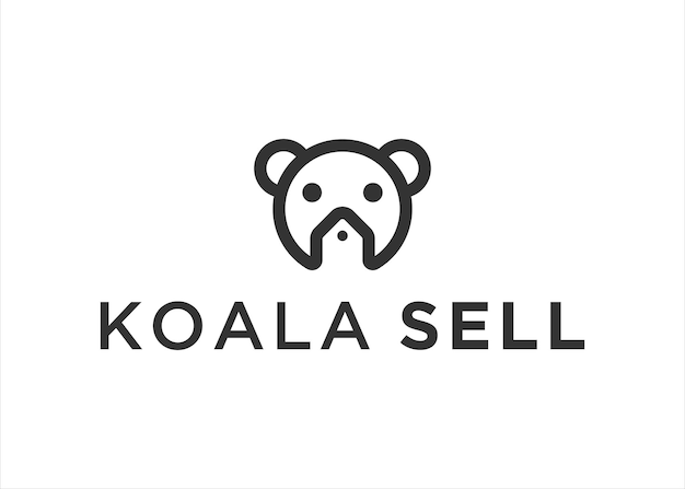 Koala verkoop inspiratie voor logo-ontwerp