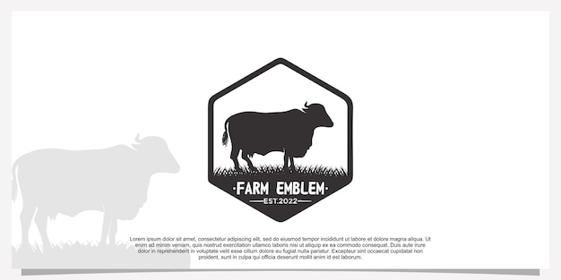 Koe fokker logo rundvlees Premium Vector deel 2
