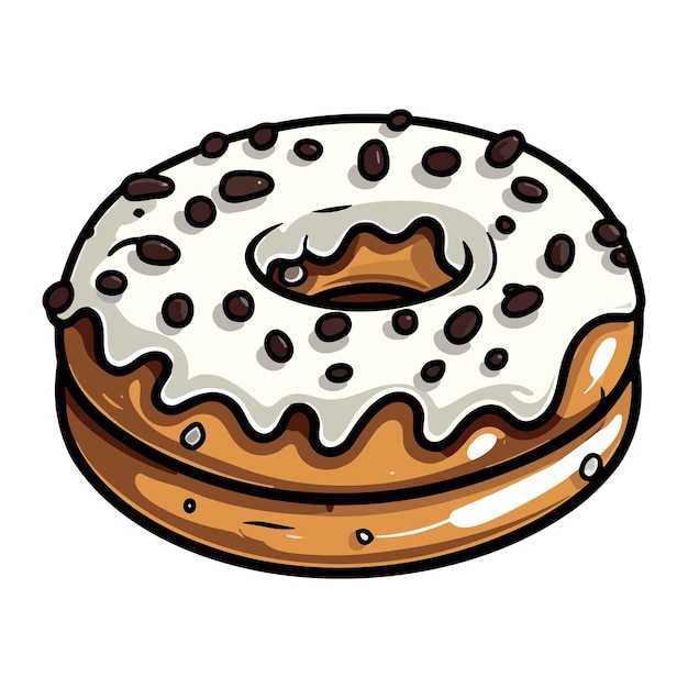 Koekjes en room donut clip art illustratie