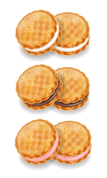 Vector koekjes geplaatst illustratie