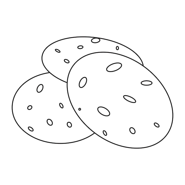 koekjes met Choco-chips vectorillustratie.