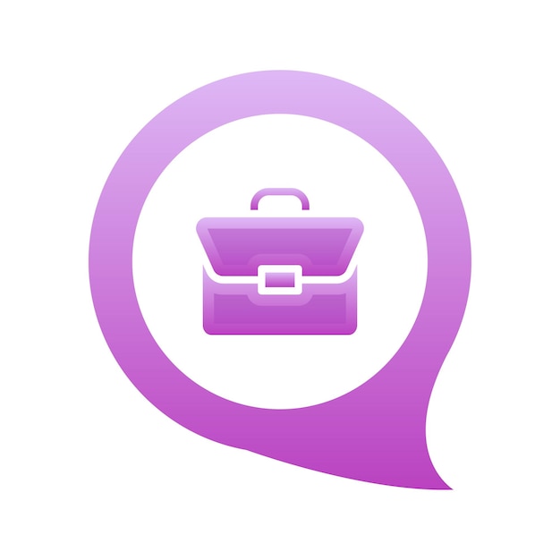 Koffer chat logo verloop ontwerp sjabloon pictogram element