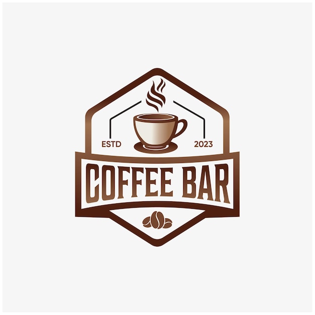 Vector koffie bar koffie winkel badge stempel label logo ontwerp sjabloon