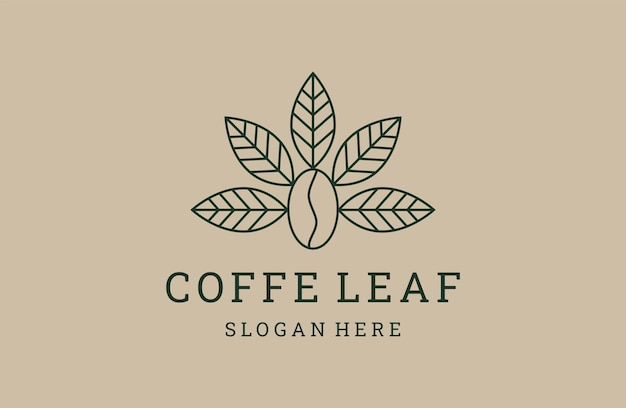 koffie blad logo pictogram ontwerp sjabloon vectorillustratie