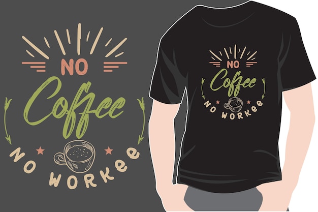 Vector koffie citaat moderne typografie trendy illustratie tshirt ontwerp voor print en merchandise