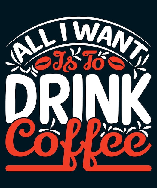 Koffie Citaten T-shirt Ontwerp Vector