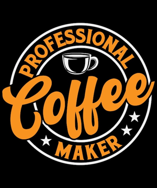 Koffie citeert typografie T-shirtontwerp met bewerkbare vectorafbeelding