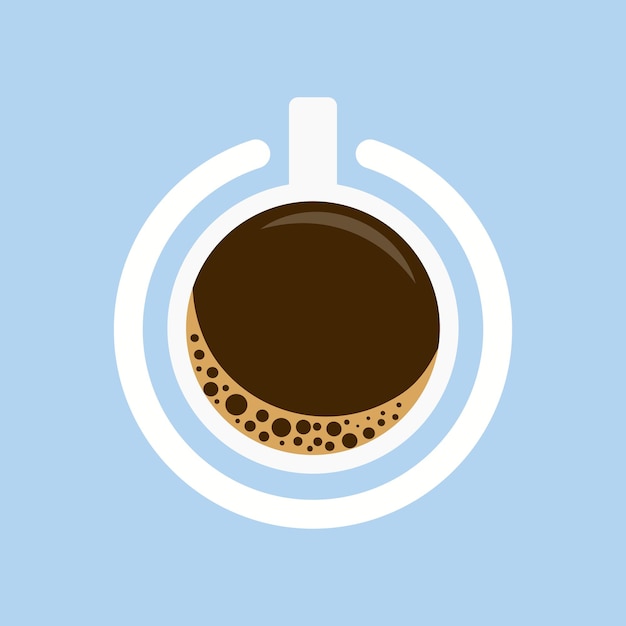 Vector koffie drinken zal je energie geven.