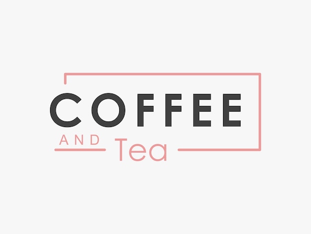 Koffie en thee logo sjabloon