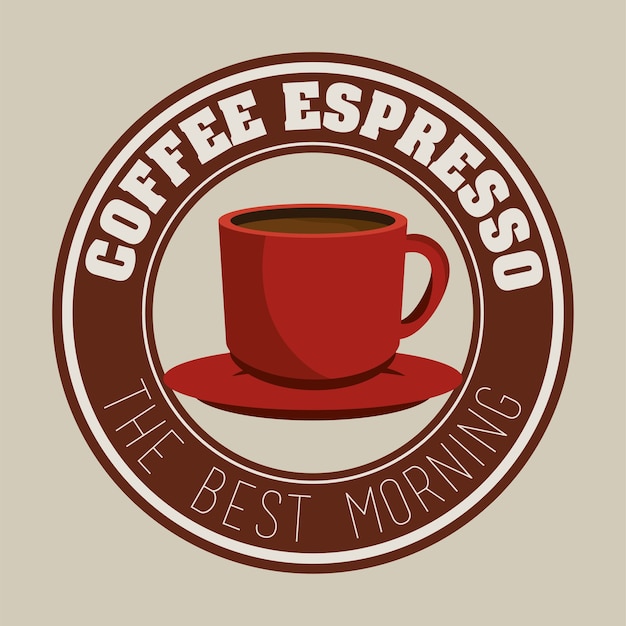 koffie espresso en bekerlabel