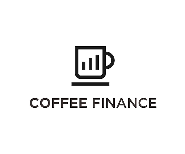 koffie financiën logo ontwerp vectorillustratie