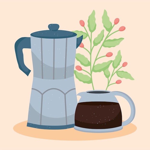 Vector koffie illustratie ontwerp