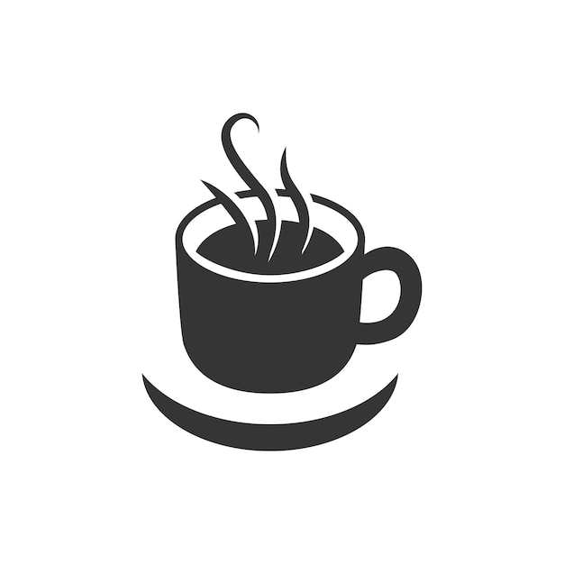 Koffie in beker pictogram geïsoleerd, het uitzicht vanaf de bovenkant van de mok, achtbaan pictogram vector ontwerp silhouet