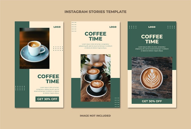 Koffie instagram verhalen collectie